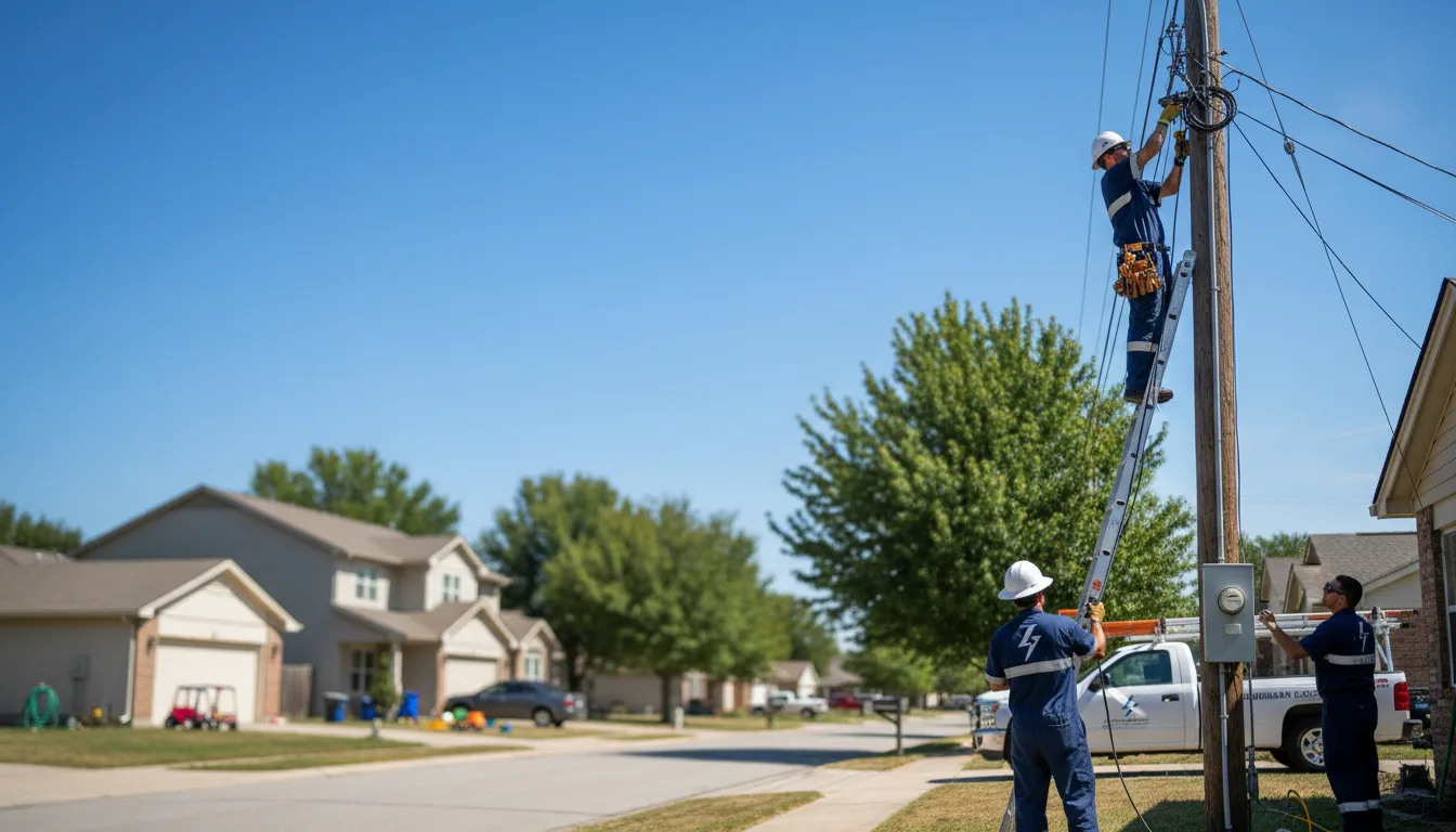 Residential electrician providing installation services in Bartelso, IL